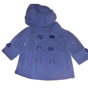 Starting Out Dillard’s Nautical Fleece Pea coat hat Navy Baby Boy Blue Infant